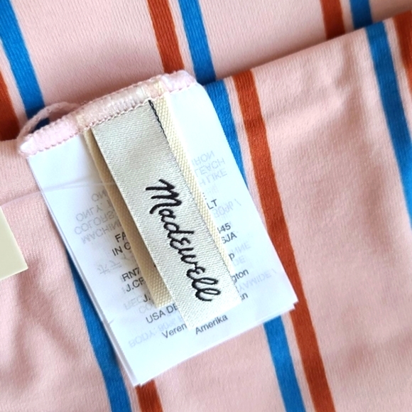 MADEWELL Stripe Bandeau Bikini Top Bottom Swimsuit - Picture 13 of 15